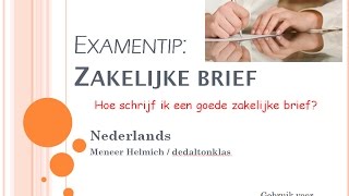 Hoe schrijf ik een goede zakelijke brief Kijk en maak gelijk je brief dus interactief [upl. by Maccarthy]