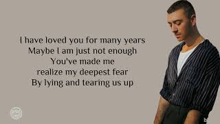 Sam Smith  Im Not The Only One lyrics [upl. by Satterlee]