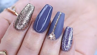 GEL POLISH ON ACRYLICS TUTORIAL [upl. by Holtz]