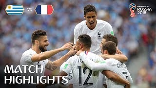 Uruguay v France  2018 FIFA World Cup  Match Highlights [upl. by Anoel]