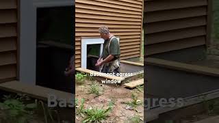 Basement Egress Window egress carpenter carpentry woodworking youtube youtubeshorts [upl. by Kolosick]