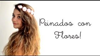 Peinados con flores para el VERANO [upl. by Zelma]