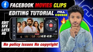 Facebook Movie Clips Editing 💁  How To Video Editing For Facebook page  No Issue  No Copyright [upl. by Essilec]