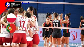 Full Match  Poland vs Portugal  CEV U20 Volleyball European Championship 2024  Women [upl. by Gnirps]