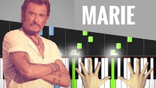 TUTO PIANO  MARIE  JOHNNY HALLYDAY [upl. by Riesman204]