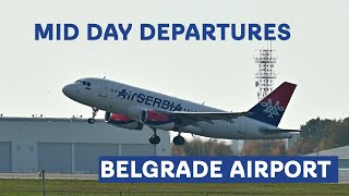 Belgrade Airport departures planespotting aviation 4K [upl. by Onder551]