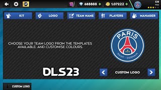 How To Import PSG Logo And Kits In Dream League Soccer 2023 [upl. by Atekihc]