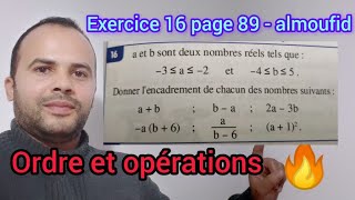 Exercice 16 page 89 almoufid 3apic  ordre et opérations [upl. by Ahsener778]