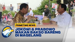 Jokowi amp Prabowo Makan Bakso Bareng di Magelang [upl. by Taggart]