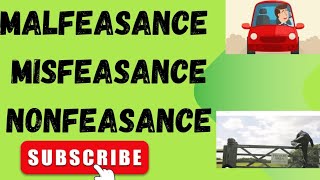 Malfeasance Misfeasance Nonfeasance 3 imp terminologies in Tort law [upl. by Lerim]