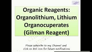 organolithium Lithium organocuperates Gilman Reagent [upl. by Almeida]