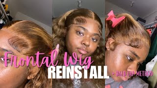 HOW TO REINSTALL FRONTAL WIG  BALD CAP METHOD Amazon Wig  Pizazz Hair [upl. by Loreen]