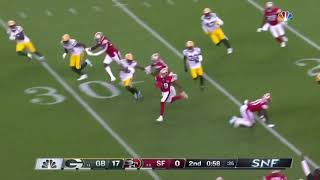 49ERS SANFRANCISCO Trenton Cannon 68 yd return in Niners vs Packers match Sept 26 2021 [upl. by Ming220]