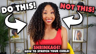 How To Stretch Your Curls amp Avoid Shrinkage Curly Hair Styling Tips  BiancaReneeToday [upl. by Enerual]