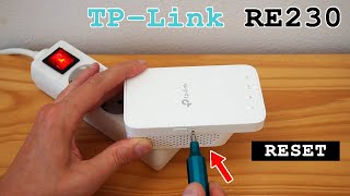 TPLink RE230 WiFi Extender Dual Band • Factory reset [upl. by Atikahc]