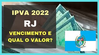 IPVA RJ 2022 – Alíquota calendário de pagamento e parcelamento [upl. by Otcefrep]