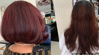 Hair Transformation  Long Haircuts  Long to short haircuts  Bob Hairstyle  Potong Rambut pendek [upl. by Mixie]