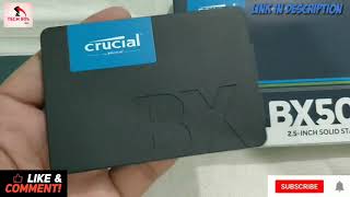 Crucial SSD  Unboxing  Curcial 240GB BX500 NAND SATA  25inch SSD [upl. by Leah809]