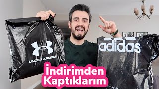 KENDİMİ TUTAMADIM  ADİDAS VE UNDER ARMOUR İNDİRİMDEN ALDIKLARIM MUTLU KARGO AÇIMI [upl. by Larcher838]