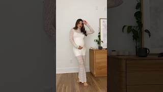 Get Dressed With Me For My Baby Shower maternityoutfit babyshower [upl. by Annayt]