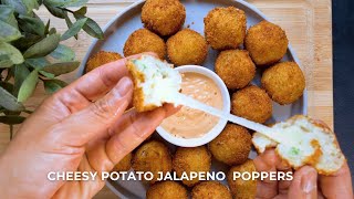 Mouthwatering Cheesy Potato Jalapeno Poppers  So Cruncy [upl. by Selym361]