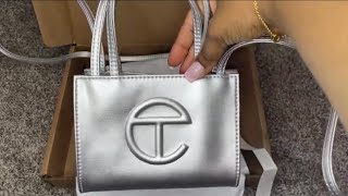 Unboxing Telfar Small Shopping Bag Silver [upl. by Leiuqese]