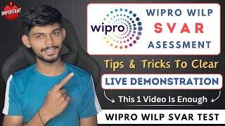 Wipro WILP SVAR Assessment Test 2024  Practice Resources Live Test amp Tips And Tricks [upl. by Aihsital]