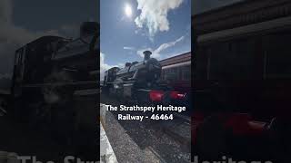 46464 at Strathspey Heritage Railway  Aviemore steamtrain heritagepreservation aviemore trains [upl. by Arlette107]