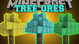 Minecraft TREE ORES DIAMOND TREES EMERALD TREES GOLD TREES amp MORE Mod Showcase [upl. by Nnov734]