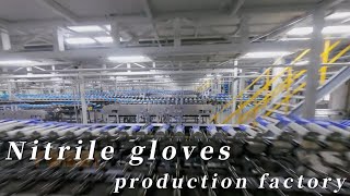 Nitrile gloves production factory  Fully automatic demonstration of nitrile glovemaking process [upl. by Learsi]