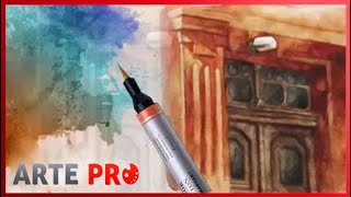 APRENDE a pintar en TÉCNICA MIXTA 🎨 Acuarela y Rotuladores [upl. by Care]