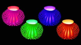 How to Make Fancy Paper Lantern Ball Diwali and Christmas Crafts  HD [upl. by Attenrev617]