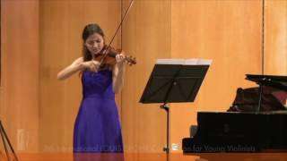 SPOHR Violin Competition Sumina Studer  M Rozsa Sonata for Solo Violin 1st movement [upl. by Sucirdor]