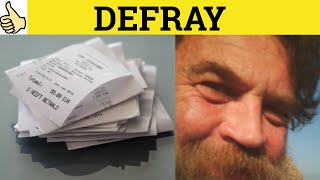 🔵 Defray Definition  Defray Meaning  Defray Examples  Defray Defined  Legal and Business English [upl. by Atnohs]