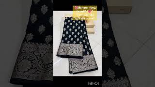 Banarsi fancy beautiful💞Semi Monika soft silk sareesPrice 👉1450free shippingVkB7780340975 [upl. by Atiram237]