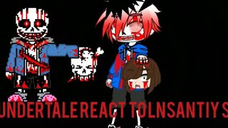 undertale react to lnsantiy sans vs chara [upl. by Gareth896]