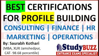 Best certifications for MBA profile building  Consulting Finance HR Marketing best short courses [upl. by Olathe]