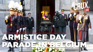 Armistice Day Live Belgium Commemorates Armistice Day With Parade and Ceremony  Armistice Day 1918 [upl. by Alikat]