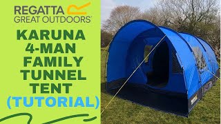 Karuna 4 Family Tunnel Tent  Tutorial [upl. by Paff933]