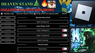 🎄🤯SCRIPT HEAVEN STAND🤯🎄FLAME HUB🔥AUTO COLLECT ALL BOX AND MORE🌌ROBLOX⚫️ [upl. by Fritts]