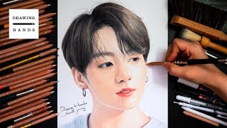 Drawing BTSJungkook Drawing Hands [upl. by Nuahsed432]