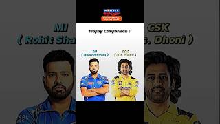 Ms Dhoni vs Rohit Sharma Trophy Comparision In IPL 🥶 [upl. by Auqkinahs]