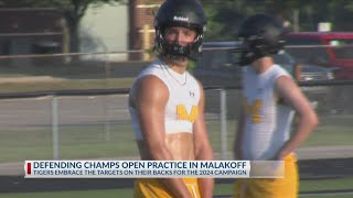 Malakoff opens fall football practice as defending state champions [upl. by Nnyrb]