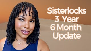 Sisterlocks 3 Year 6 Month Update  Retie Loc Bangs AlopeciaCCCA Hair Advice Hats Hair Goals [upl. by Noled]