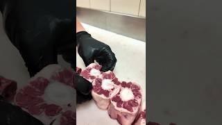 Beef Oxtail 🥩 No need for a saw if you cut at the joints steak [upl. by Limemann]