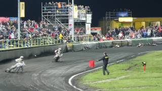 Speedway Güstrow Pfingsten 2017 Sturz  K Huckenbeck  M Bech [upl. by Colwin889]