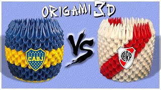 Origami 3D ⚽ Boca Vs River En Origami 3D ⚽ [upl. by Einaffyt707]