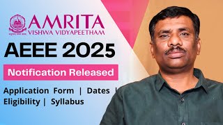 AEEE2025 Amrita Notification వచ్చేసింది తప్పనిసరిగా Apply చేయవలసిన ENTRANCE Exam  SBR TALKS [upl. by Still]