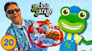 GIANT Ice Cream Making With Gecko and Mr Tee  Ice Cream Truck Video For Toddlers [upl. by Kemble]