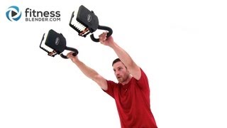 Double Kettlebell Workout  Fitness Blenders Calorie Blasting Kettlebell Training [upl. by Akeimahs]